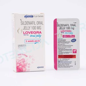 Lovegra oral jelly 100 mg, 7 vrećica